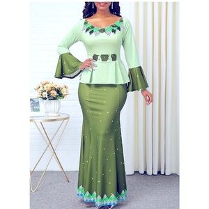 💚Gorgeous African style skirt & top